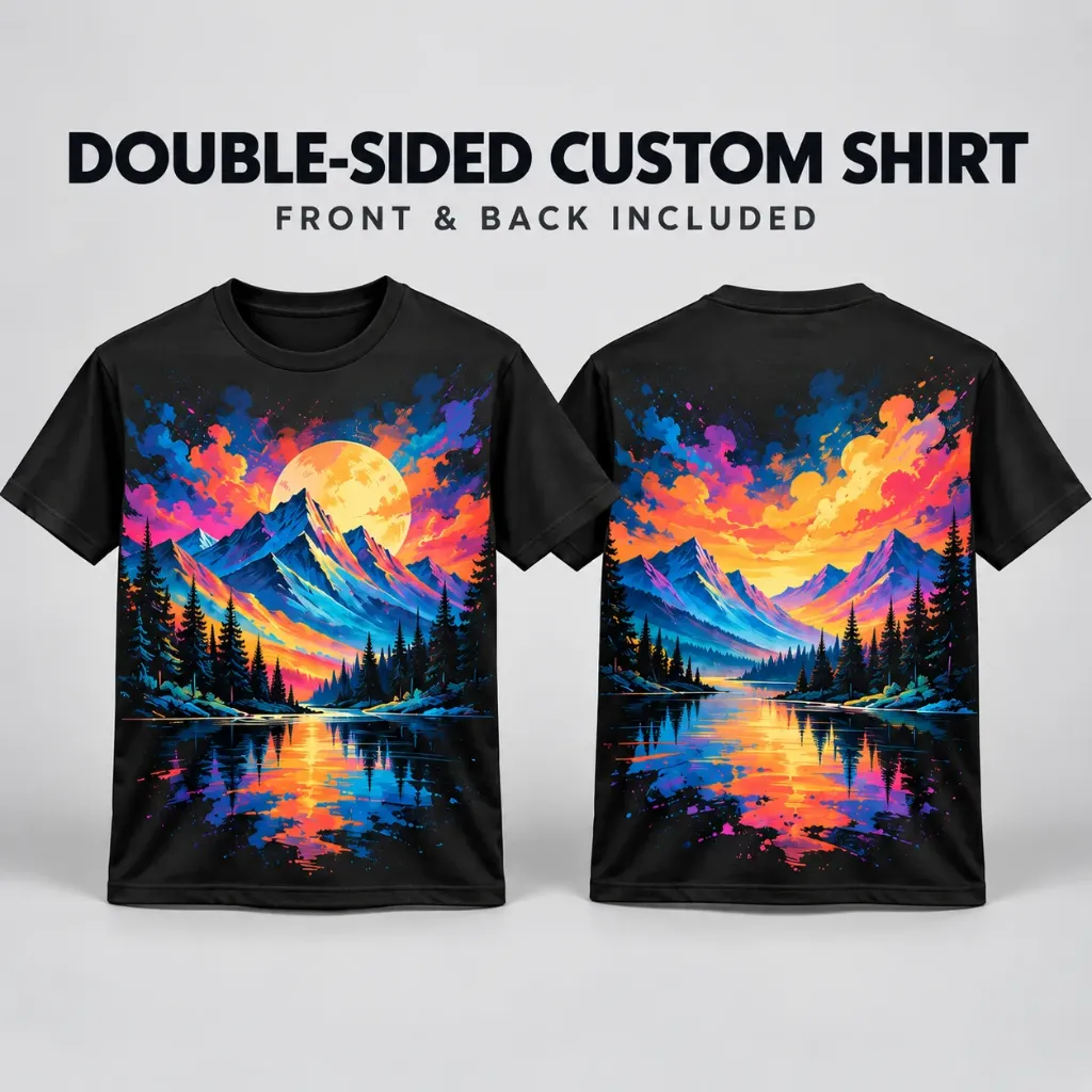 Adult Custom Two-Sided T-Shirt (Small, Black)