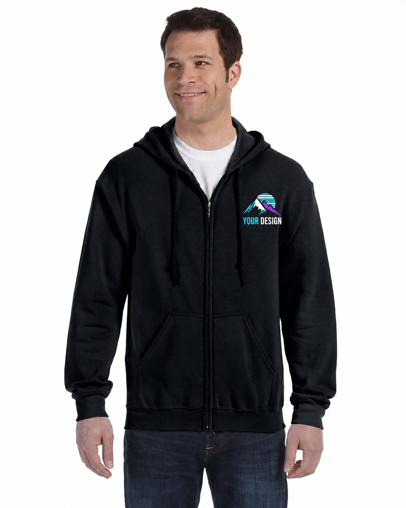 Custom Adult Full-Zip Hoodie – Two-Sided