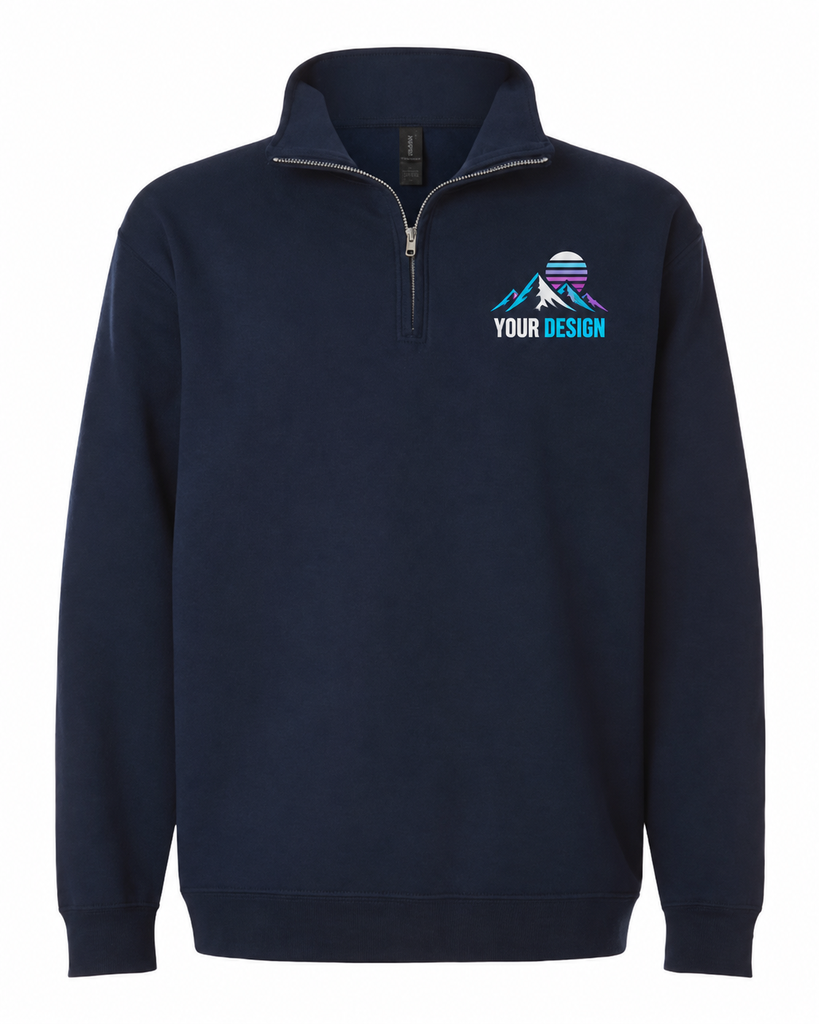 Custom Adult Quarter-Zip Sweatshirt – Two-Sided