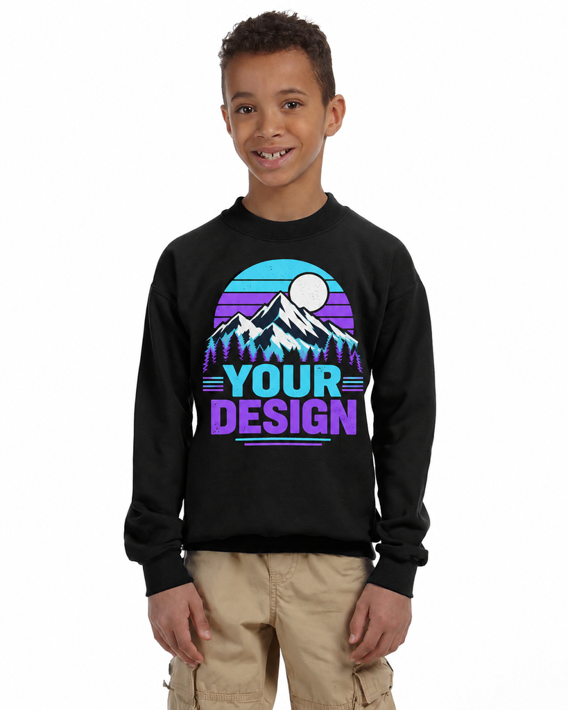 Custom Youth Crewneck Sweatshirt – Two-Sided