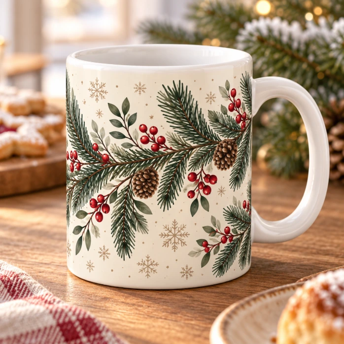 Christmas 2026 Scandinavian Spruce 11oz Coffee Mug
