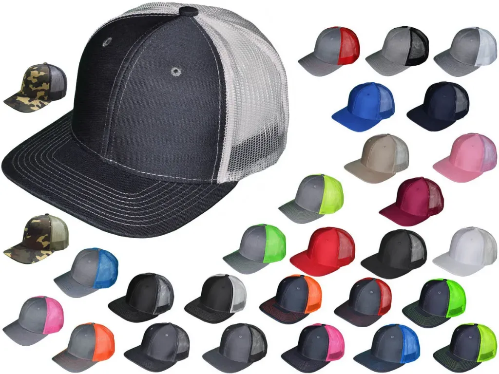 [5216-DTF] Custom DTF Hat – Classic Cotton Two-Tone Trucker (5216)