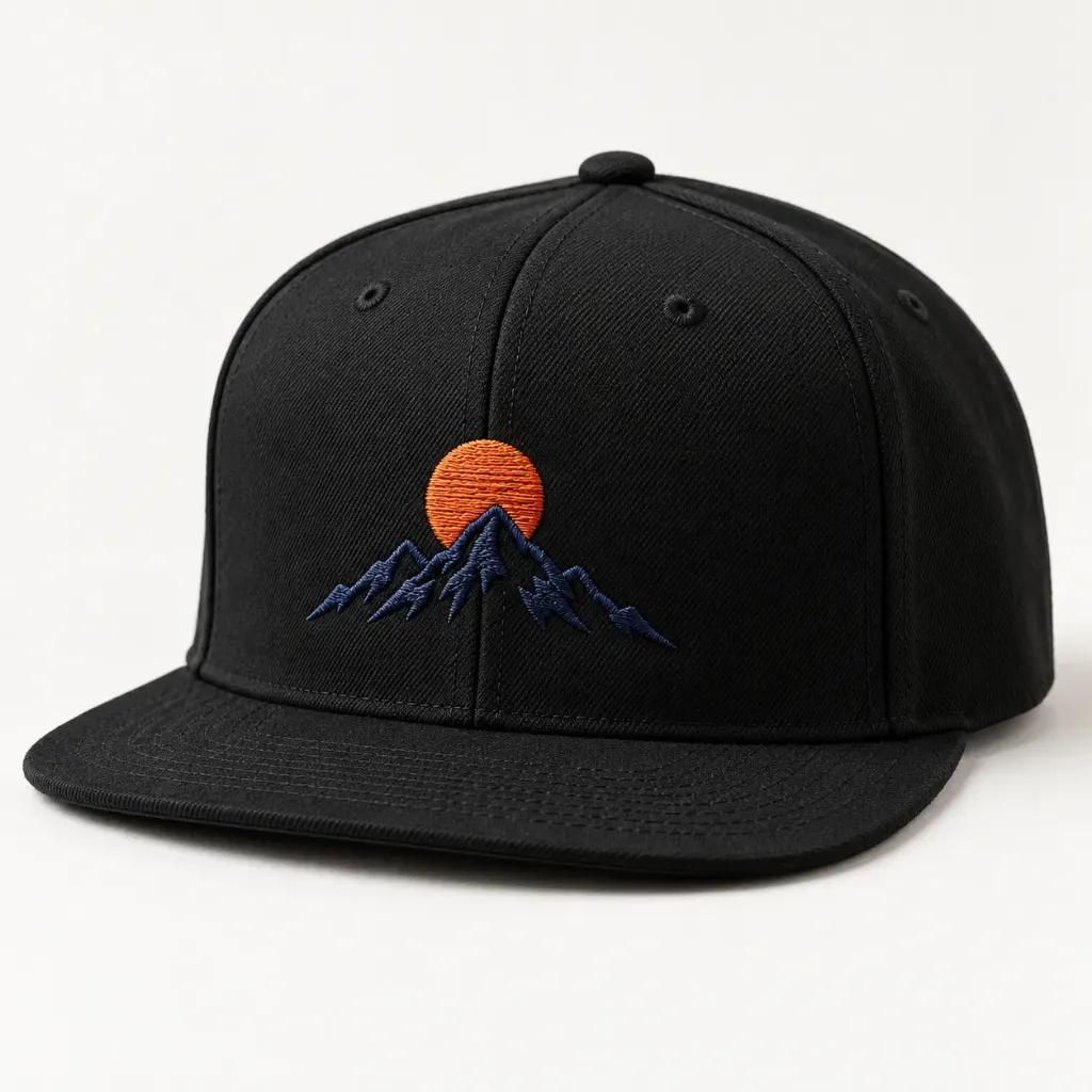 [5340-EMB] Custom Embroidered Hat – Flat-Bill Snapback (5340)