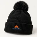 Custom Embroidered Hat – Youth Winter Pom Beanie (5368)